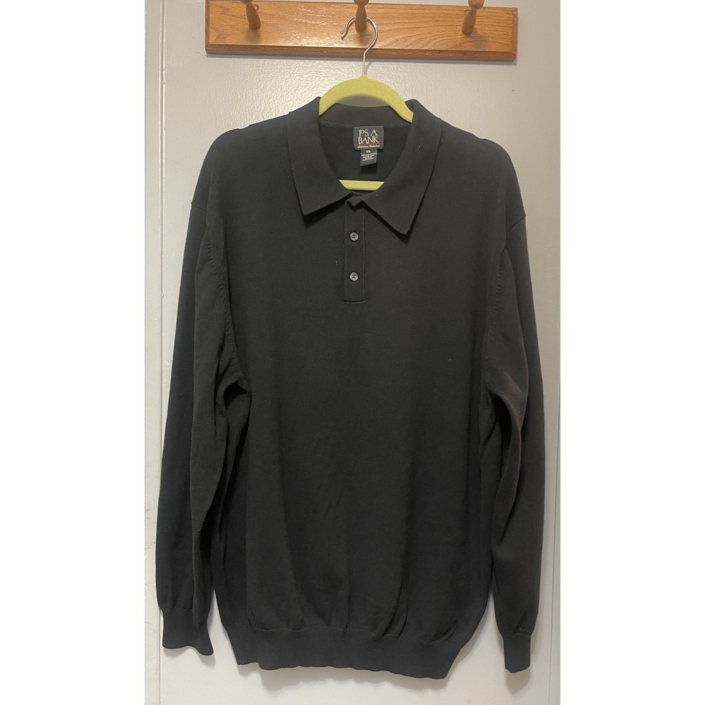 Jos.A.Bank Pima Cotton Long Sleeve Black Pullover  Sweater 2XL